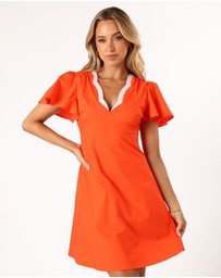 Petal & Pup - Lyle Mini Dress - Orange/Pink