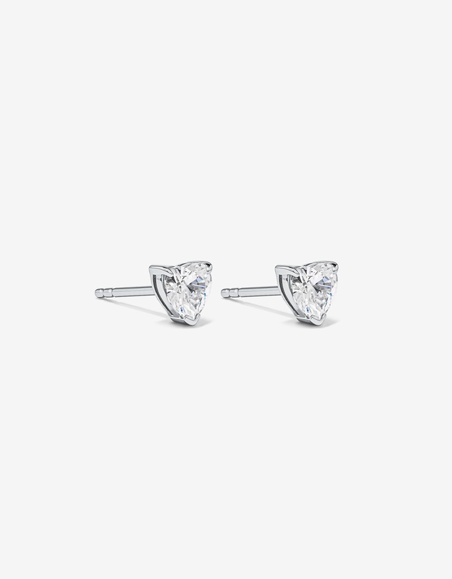 Michael Hill - Cubic Zirconia Heart Stud Earrings and Necklace Set in Sterling Silver