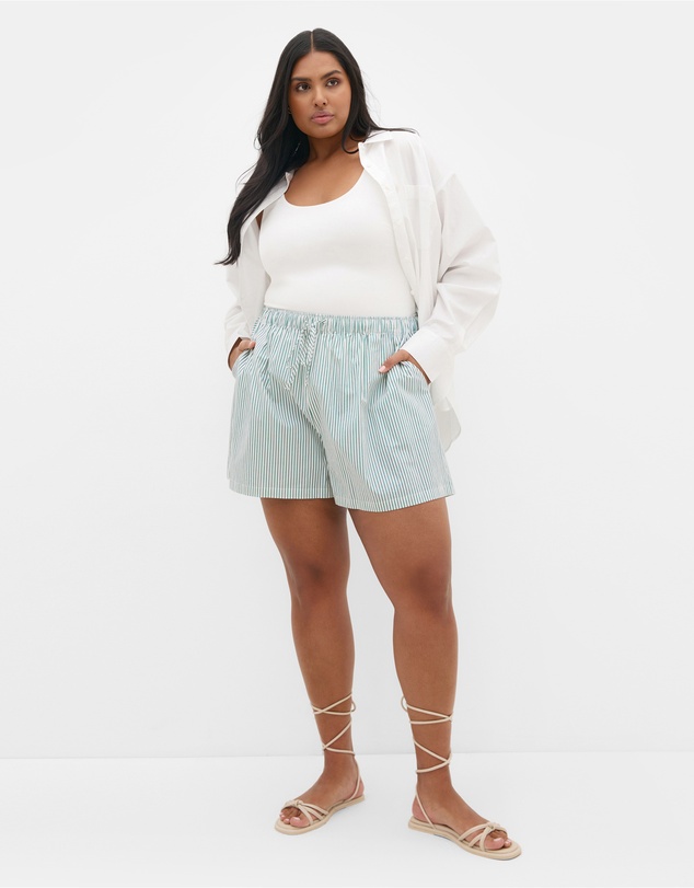 City Chic - Cora Stripe Cotton Short