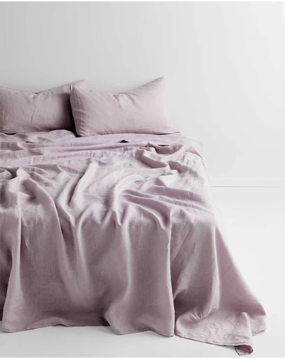 Aura Home - Emile Linen Flat Sheet