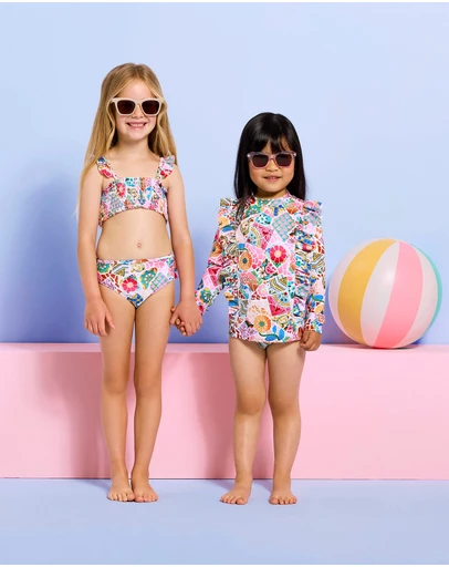 Seafolly - Beach Boheme Shirred Bikini - Kids