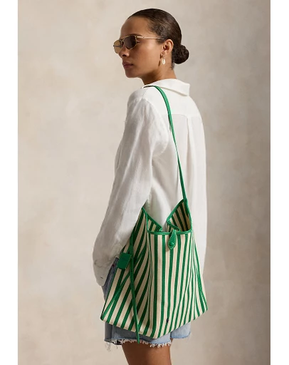 Polo Ralph Lauren - Polo Play Striped Canvas Messenger Bag
