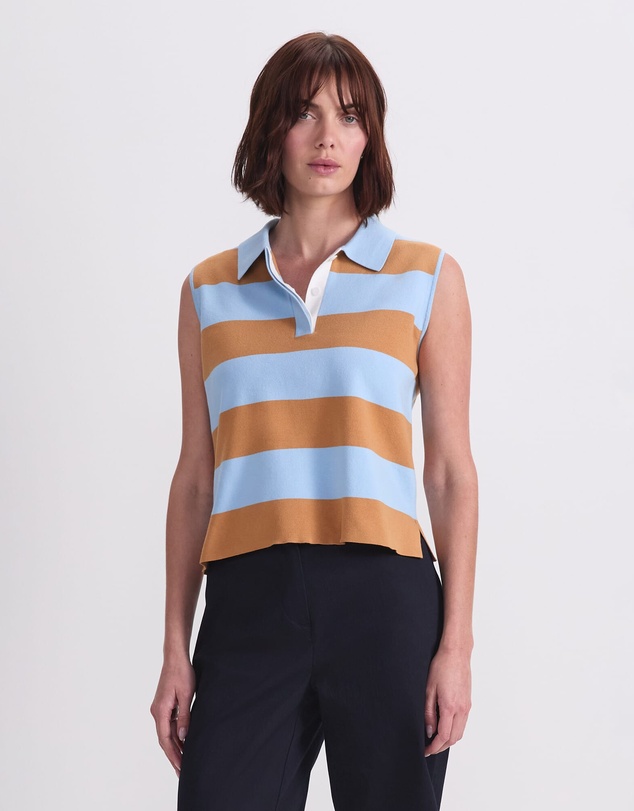 Sportscraft - Knit Sleeveless Polo Tank