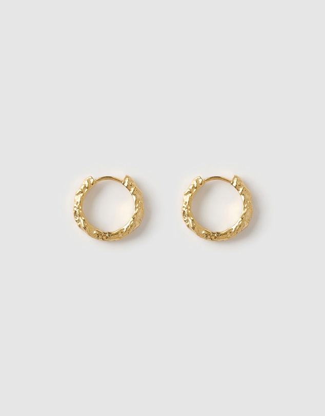 Arms Of Eve - Kira Gold Hoop Earrings - Midi