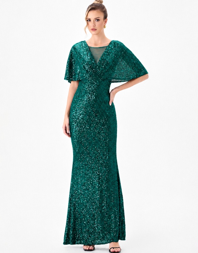 Bariano - Paola Flutter Sequin Maxi