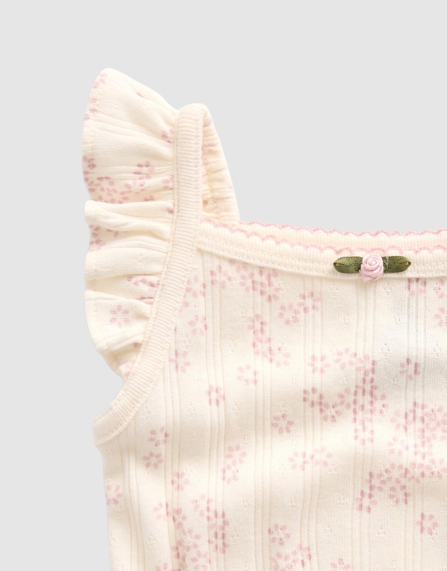 GAP - Print Pointelle Sleeveless Bodysuit - Babies