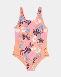 Roxy - Girls 8 to 16 Active Floral One Piece Swimsuit
