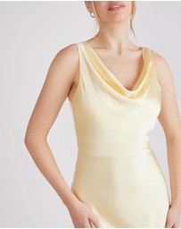 Six Stories - Cowl Front Satin Bridesmaid Dress