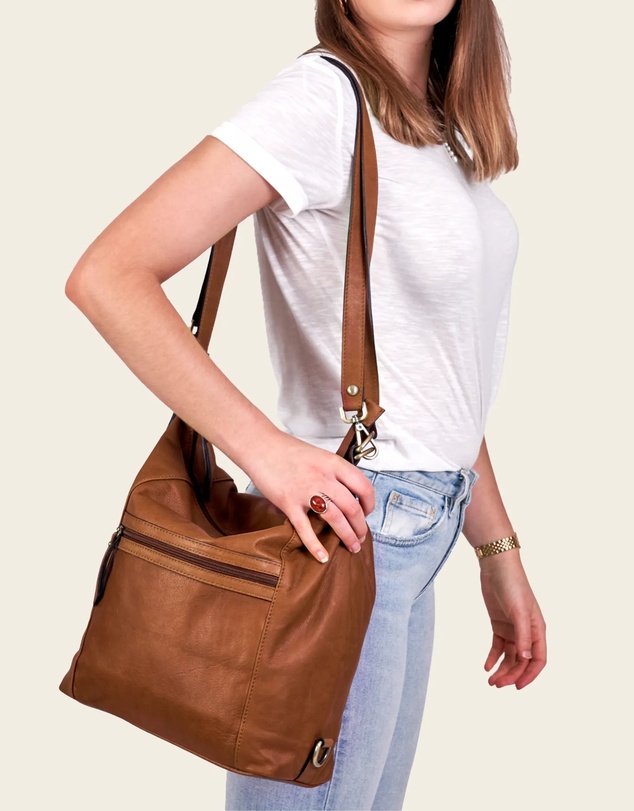 Florence - Regina Brown 3-in-1 Convertible Backpack
