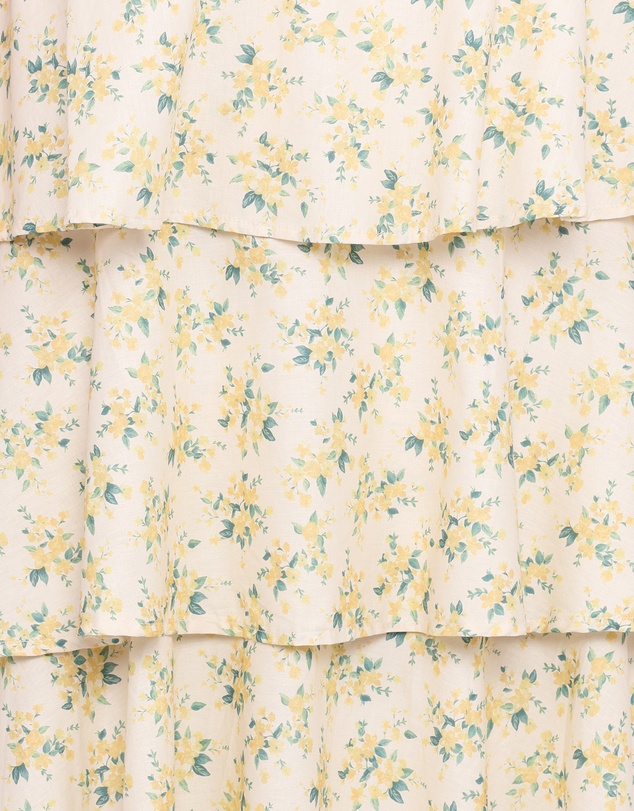 Petal & Pup - Darlia Halterneck Maxi Dress - Yellow Floral