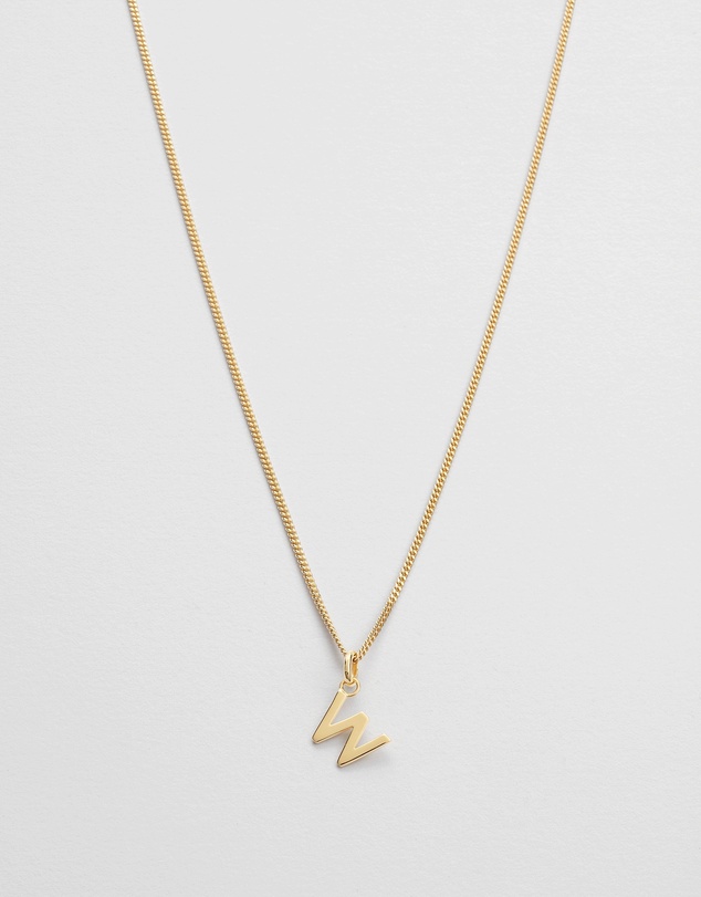 Kirstin Ash - W Outline Initial Necklace
