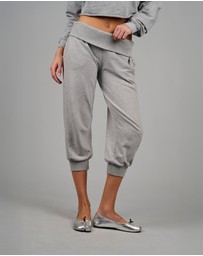 Love and Nostalgia - ‘Weekender’ Capri Track Pant - Grey Marl
