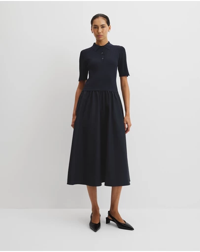 Country Road - Mix Media Knit Dress