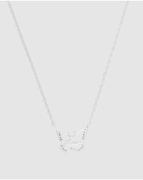 Wanderlust + Co - Butterfly Pearl & Silver Necklace
