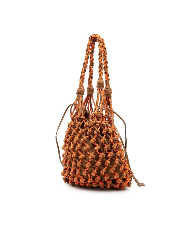 Pre-Loved by Azura Reborn - Pre-Loved Small Suede Macrame Noue Shoulder Bag
