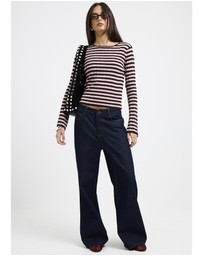 Subtitled - Holland Boat Neck Long Sleeve Knit Top