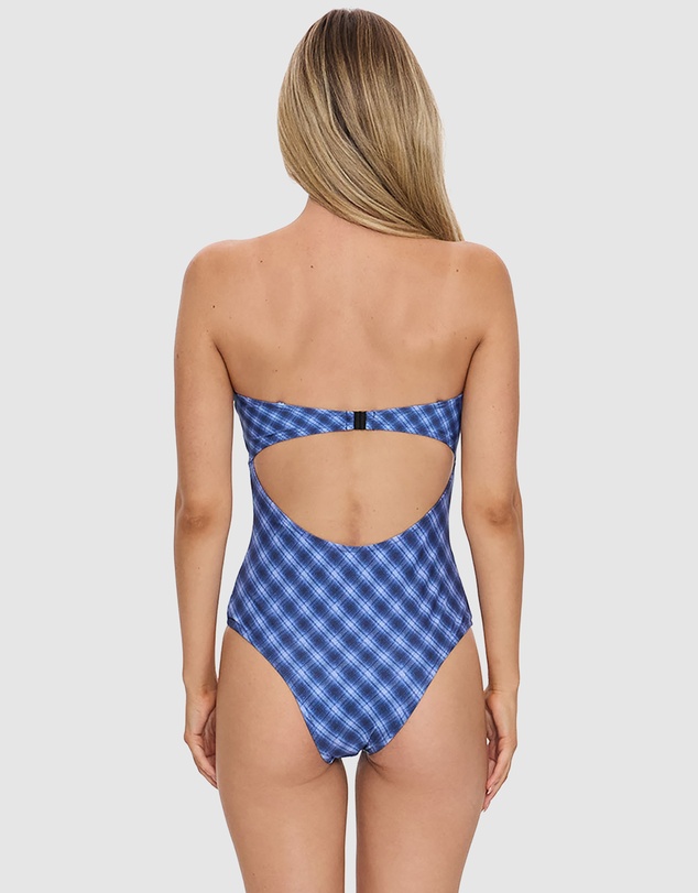 Thrills - High Speed Check Strapless One-Piece Swimsuit