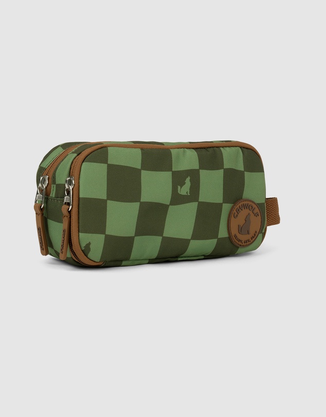 Crywolf - FABLE PENCIL CASE Green Check