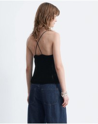 & Other Stories - Strappy Velvet Top