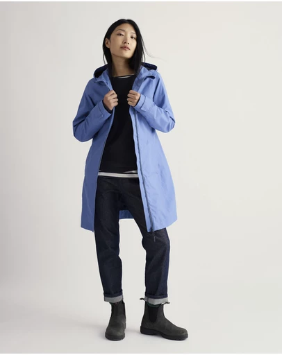 Seasalt - Seasalt Cornwall Blue Coverack Waterproof Coat