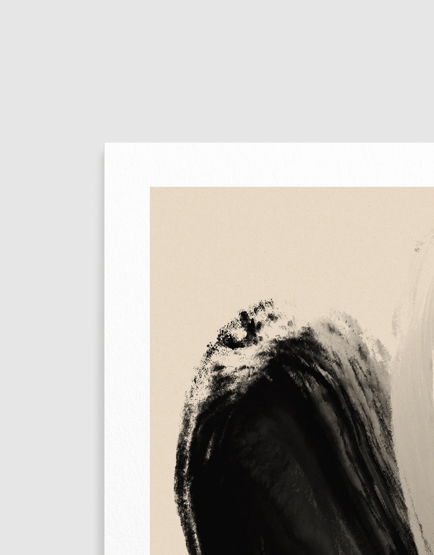 Olive et Oriel - Black Strokes No 23 by Treechild Art Print