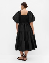 City Chic - Fantasy Puff Sleeve Midi Dress