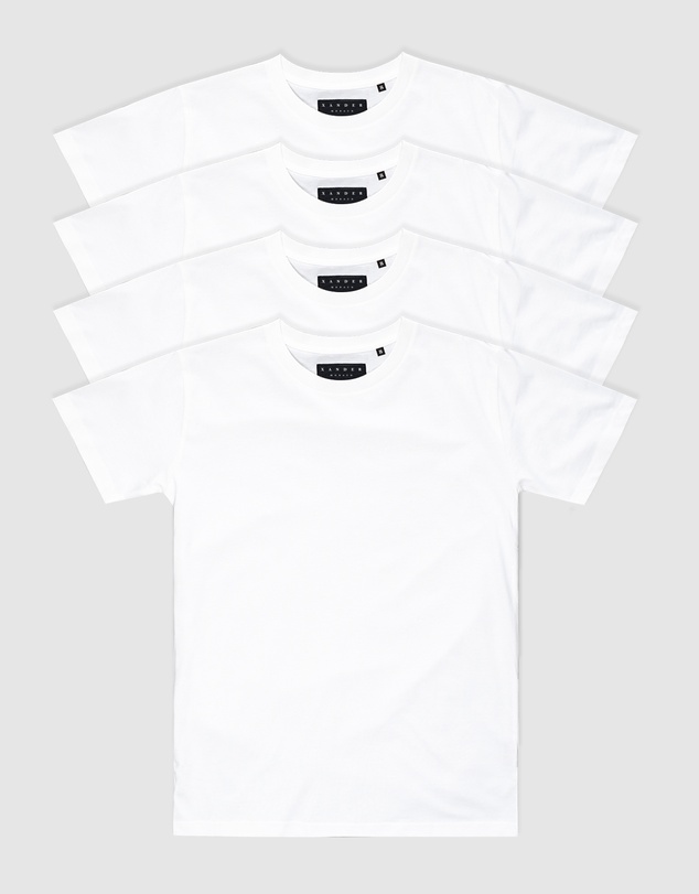 Xander - 4-Pack Blanc Tee