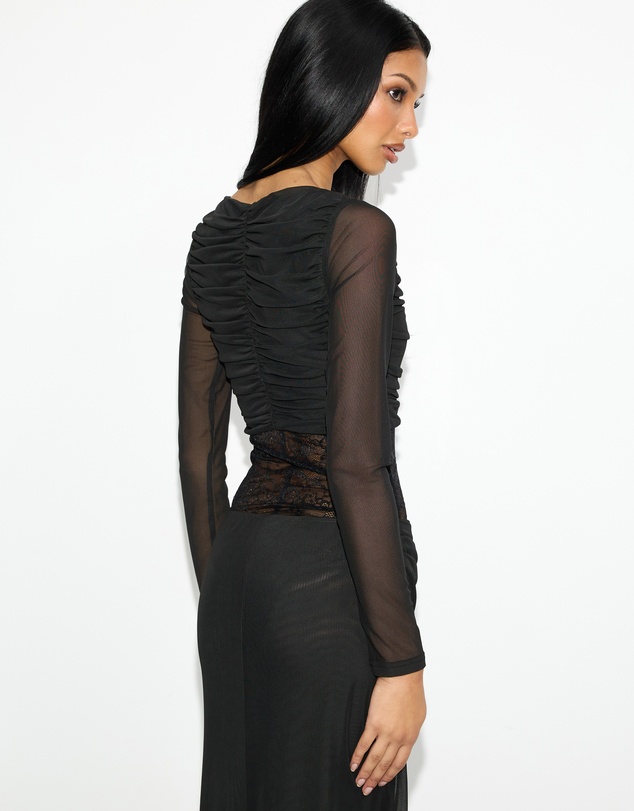 Dazie - Cassandra Long Sleeve Lace Maxi Dress