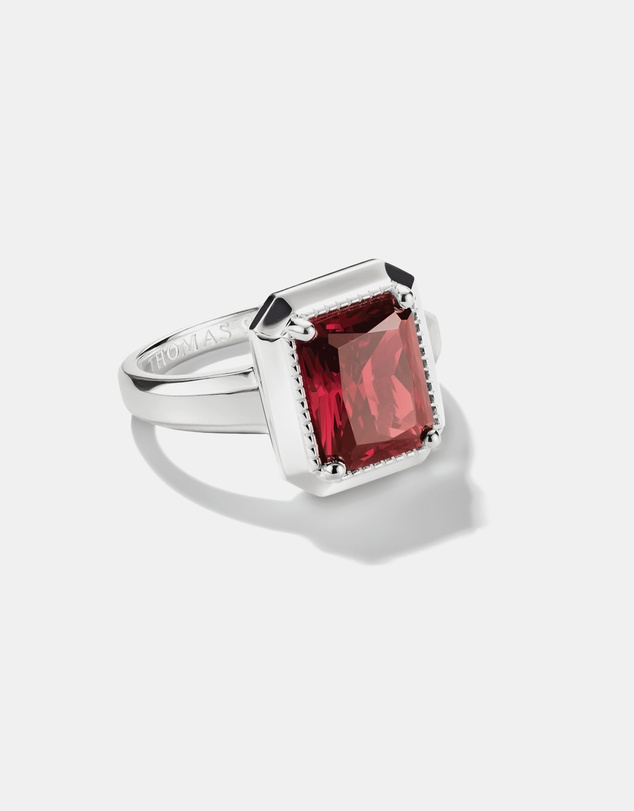 THOMAS SABO - THOMAS SABO Ring with Red Zirconia Stone