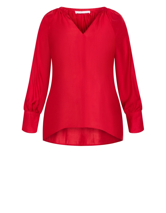 City Chic - Felicity Relaxed V Neck Shirt