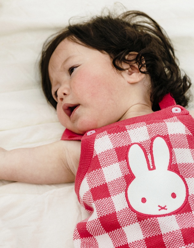 Kynd Baby - Miffy Knit Romper in Cherry