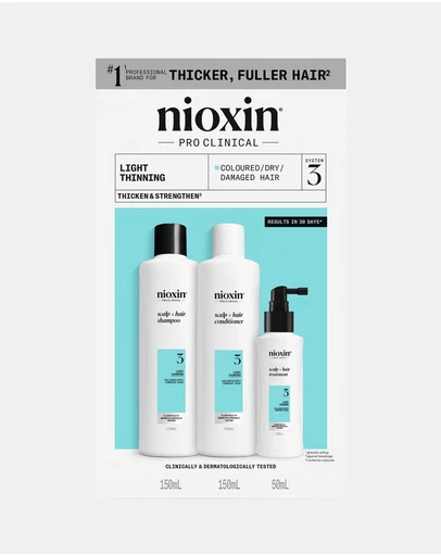 Nioxin - Nioxin Scalp + Hair Thickening System 3 - Hair Thickening System For Colored Or Dry Damaged Hair With Light Thinning