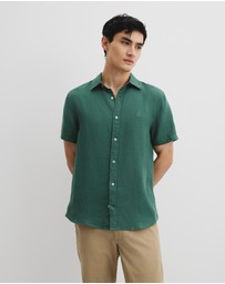 Country Road - Organically Grown Linen Regular Fit Short Sleeve Shirt