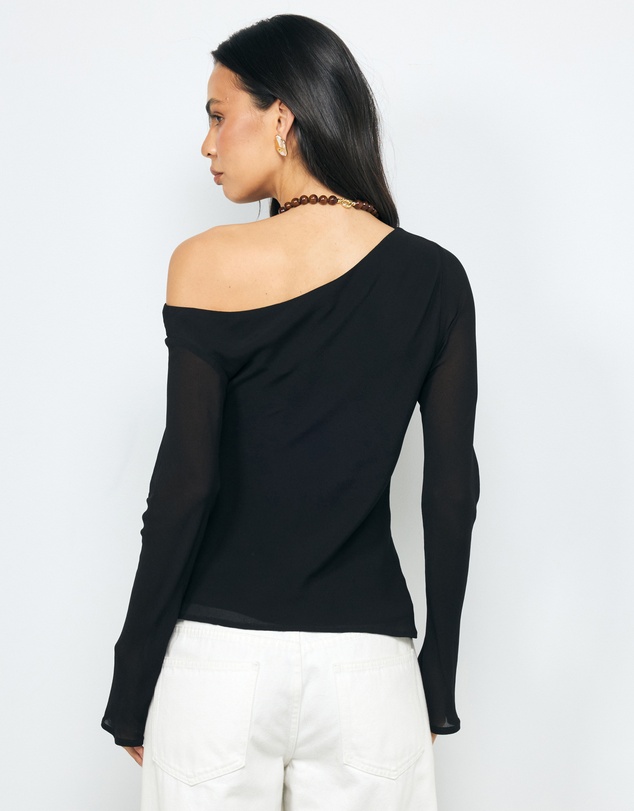 AERE - Off Shoulder Georgette Top
