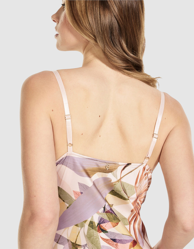 GUESS - Adele Lace Neckline Maxi Dress