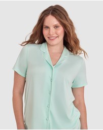 Bras N Things - Emilia Short Sleeve Top-Light Green