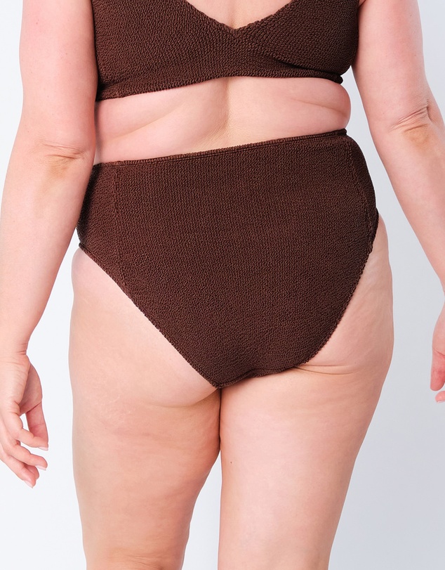 UNE PIECE - High-Waisted Crinkle Cut Bikini Bottom
