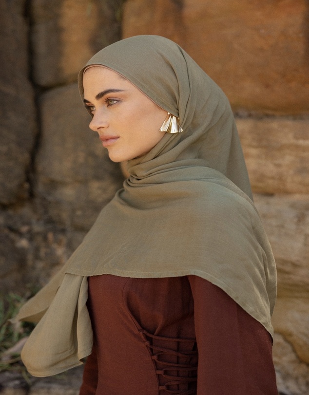 Mod Squad - Double Stitch Hijab- Khaki