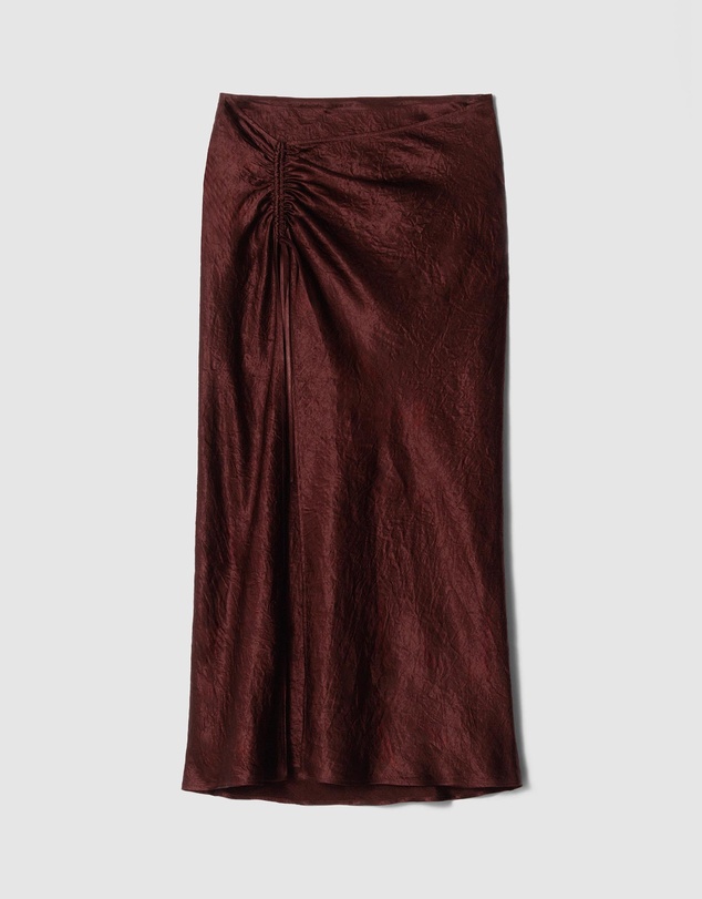 & Other Stories - Drawstring Satin Midi Skirt
