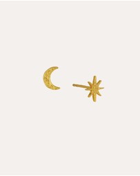 Ottoman Hands - Moon and Star Stud Earrings