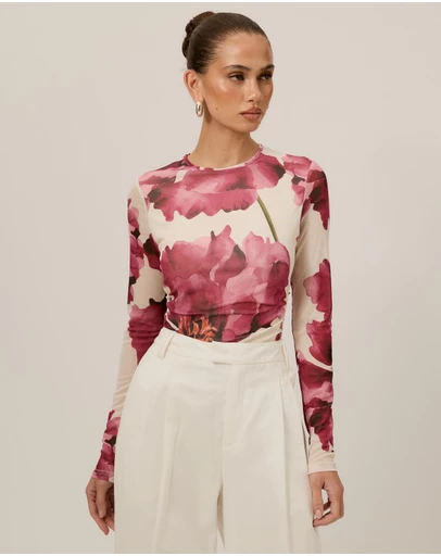 Tussah - Eloise Printed Mesh Top