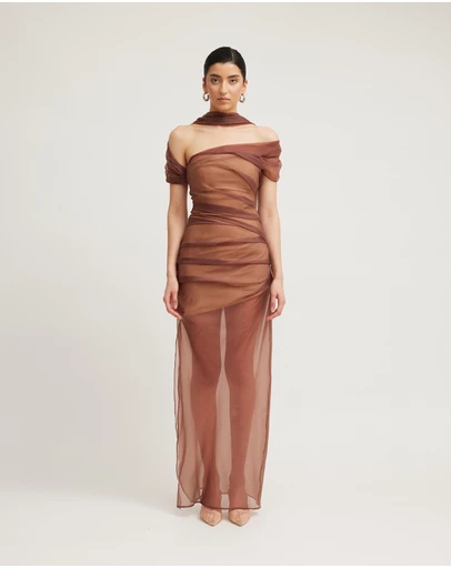 TOJHA - MARCELINE ASYMMETRICAL MAXI DRESS