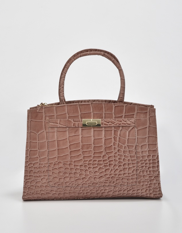 Cobb & Co - Arlie Leather Croc Tote