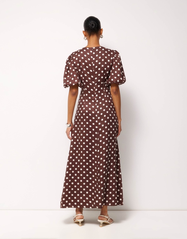 AERE - Tessa Linen Midi Dress