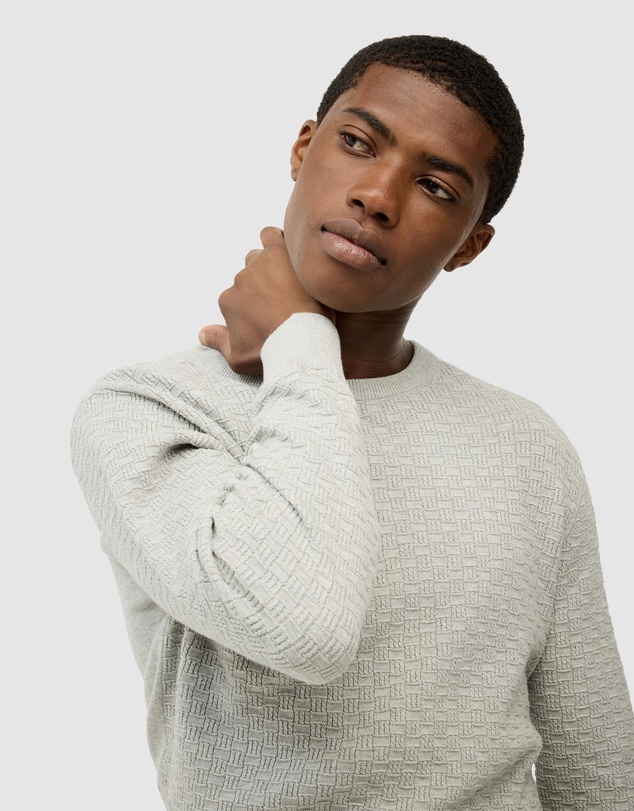 Politix - Elvin Geo Textured Crew Knit