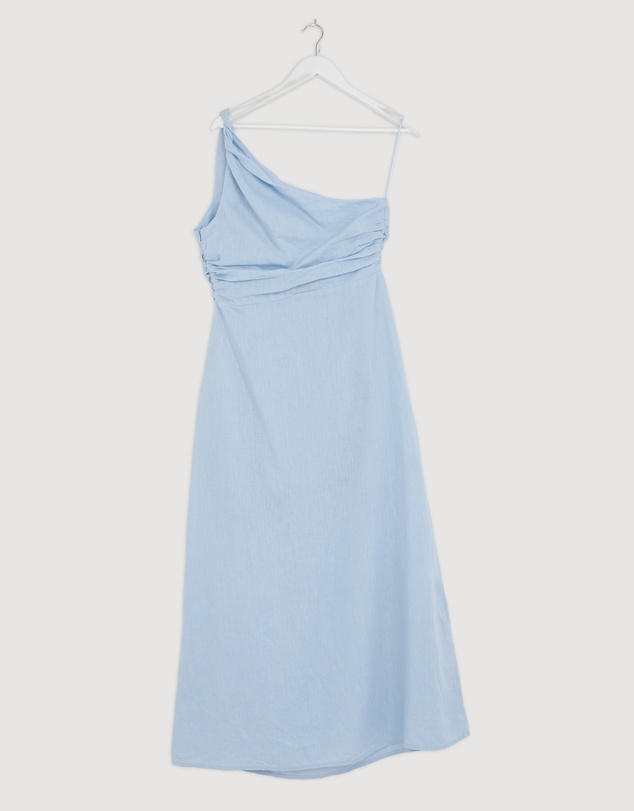 Revibe - Repaired AERE Lettie One Shoulder Maxi Dress - AU 14