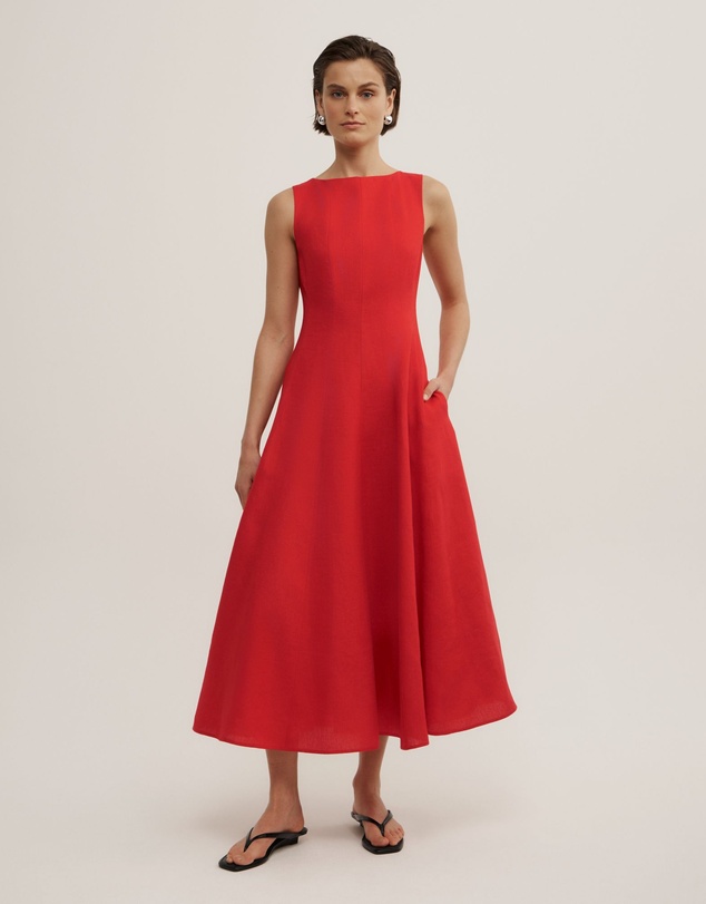 Witchery - Linen Panel Midi Dress