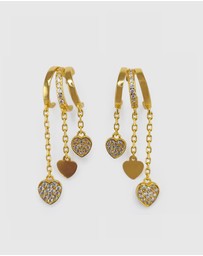 Izoa - Cara 3-in-1 Trio Huggie Earrings