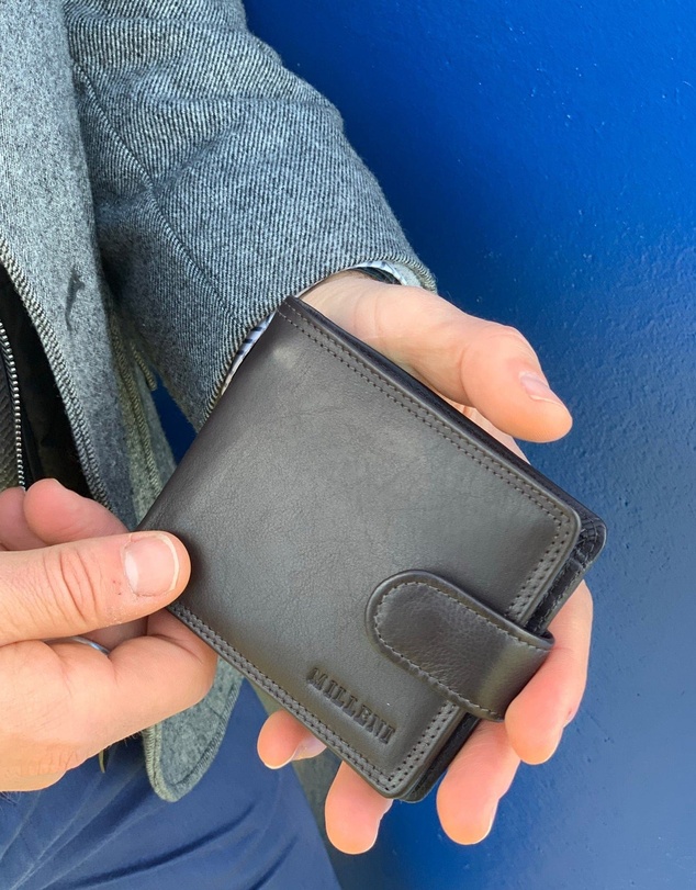 Milleni - Milleni Leather Men's Tab Wallet