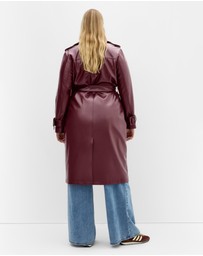 City Chic - Tori Faux Leather Trench
